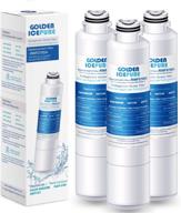 🚰 premium golden icepure da29-00020b refrigerator water filter - 3pack - compatible with samsung haf-cin/exp & rf models - reliable replacement for rf28hmedbsr/aa, rf28k9380sr, rf263beaesr/aa & more - long-lasting filtration with da97-08006a логотип