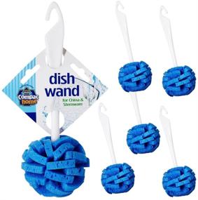 img 3 attached to 🧼 Compac's Dish Wand: China Scrubbing Sponge - Magic Cleaning for Dishes & Glassware - Round Ball Shape for 360-Degree Gentle Cleaning (6 Count, Pack of 6)