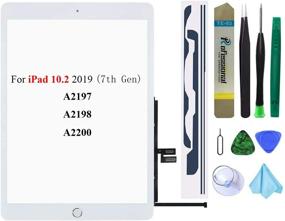 img 4 attached to iPad 7 7th Generation 2019 10.2 inch White Touch Screen Digitizer Glass Assembly (A2197 A2198 A2200) - Home Button, Pre-Installed Adhesive, Professional Tools Included