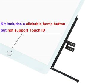 img 2 attached to iPad 7 7th Generation 2019 10.2 inch White Touch Screen Digitizer Glass Assembly (A2197 A2198 A2200) - Home Button, Pre-Installed Adhesive, Professional Tools Included