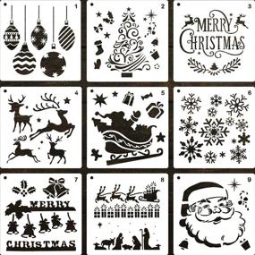 img 3 attached to 🎨 LLGLTEC Christmas Stencils Template: Enhance Your Artwork with Reusable Painting and Drawing Supplies