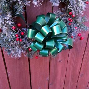 img 1 attached to 🎁 Large Assorted Christmas Pull Bows Set - 8" Wide, Pack of 9 Ribbons for Gifts, Wreaths, Garlands & More - Red, Green, Gold, Silver and Patterns