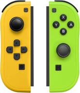 🎮 enhance your switch gaming experience with joy-pad controller: left and right controllers with grip support, wake-up function - orange and green логотип
