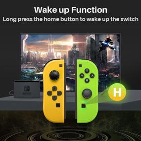img 1 attached to 🎮 Enhance Your Switch Gaming Experience with Joy-Pad Controller: Left and Right Controllers with Grip Support, Wake-up Function - Orange and Green
