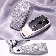 🔑 royalfox(tm) luxury 3d bling key fob case cover for mercedes-benz e-class s-class w213 - silver logo