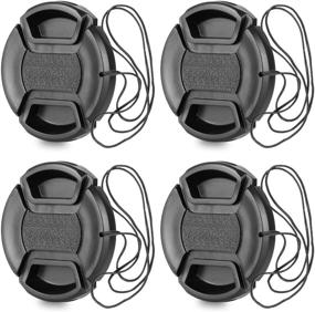 img 3 attached to 📷 ChromLives 58mm Lens Cap Set with Leash Keeper - Compatible with Canon Nikon Sony & More DSLR Cameras - 4 PCS Camera Lens Caps + Leash Cap Strap