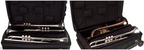 img 2 attached to 🎺 Enhanced Triple Trumpet Case with Wheels, Black (BLT301T)