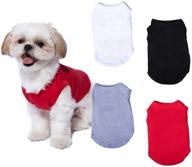 🐶 furovo premium ultra-soft &amp; thick dog &amp; puppy fashion tee sport t-shirts value pack 100% cotton - set of 4 логотип