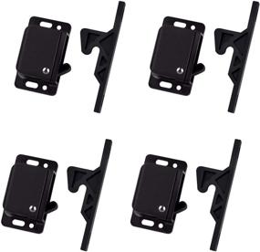 img 4 attached to 🔒 MELLYK RV Drawer Latches - 10 LB Pull Force Holder with Mounting Screws - 4pack Grabber Catches for RV, Bathroom, Camper, Kitchen, Home, Office - Black