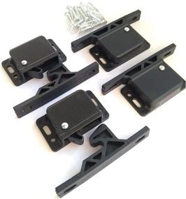 img 3 attached to 🔒 MELLYK RV Drawer Latches - 10 LB Pull Force Holder with Mounting Screws - 4pack Grabber Catches for RV, Bathroom, Camper, Kitchen, Home, Office - Black