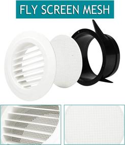 img 2 attached to 💨 HG POWER 8 Inch Round Air Vent ABS Louver Grille Cover: Efficient Bathroom, Office & Kitchen Ventilation with Fly Screen Mesh