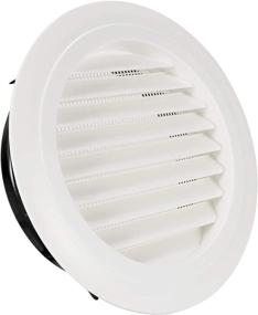 img 4 attached to 💨 HG POWER 8 Inch Round Air Vent ABS Louver Grille Cover: Efficient Bathroom, Office & Kitchen Ventilation with Fly Screen Mesh
