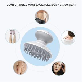 img 1 attached to 🧖 Electric Head Massager for Headache Relief, Anti-Static Scalp Massager with 3 Vibration Modes, Hair Scrubber Brush to Promote Hair Growth, Battery Operated - Ideal for Home, Office, and Travel