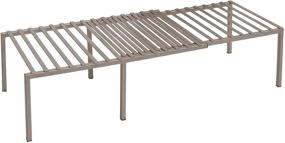 img 2 attached to 🗄️ Seville Classics Iron Slat Expandable Kitchen Counter and Cabinet Shelf: Enhanced Storage Solution in Platinum