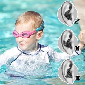 img 1 attached to Naohiro Swimming Earplugs: 5-Pairs Pack Waterproof Reusable Silicone Ear Plugs for Water Activities – Ideal for Swimming, Showering, Surfing, and Snorkeling – Suitable for Kids and Adults (Kid)