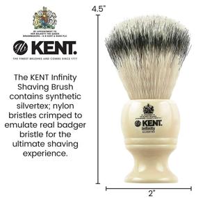 img 3 attached to 🪒 Kent INF1 Infinity Ultra-Soft Silvertex Synthetic Shaving Brush with Crimped Badger-like Bristles for Superior Shaving Experience, Ideal for Creating a Perfect Lather with Shave Cream and Shaving Soap