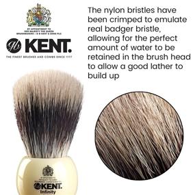 img 2 attached to 🪒 Kent INF1 Infinity Ultra-Soft Silvertex Synthetic Shaving Brush with Crimped Badger-like Bristles for Superior Shaving Experience, Ideal for Creating a Perfect Lather with Shave Cream and Shaving Soap