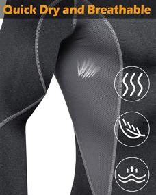 img 1 attached to Milin Naco Baselayer Compression Shirts Black3 M