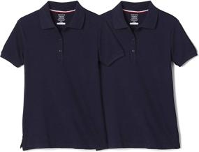 img 4 attached to French Toast Girls' Short Sleeve Stretch Pique Polo - 2 Pack: Comfortable and Stylish Uniform Shirts for Girls