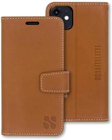 img 4 attached to SafeSleeve EMF Protection Anti Radiation IPhone Case: IPhone 11 RFID EMF Blocking Wallet Cell Phone Case (Genuine Leather)