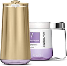 img 3 attached to 🛒 Buy the simplehuman 10 oz. Touch-Free Foam Sensor Pump Dispenser with Lavender Soap and Refillable Cartridges, Brass 10 Ounces!