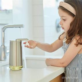 img 1 attached to 🛒 Buy the simplehuman 10 oz. Touch-Free Foam Sensor Pump Dispenser with Lavender Soap and Refillable Cartridges, Brass 10 Ounces!