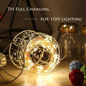 img 3 attached to 🔆 Premium Outdoor Solar String Lights: 2 Pack 33Feet 100 LED Fairy Lights – Waterproof & 8 Modes for Party, Patio, Wedding, Christmas – Warm White, 2 Pack