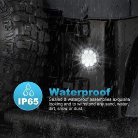 img 3 attached to 💡 Partsam 2 шт. 4" Водонепроницаемая фонарь заднего хода - крепление фланцевое, 12 светодиодов для грузовика, автоприцепа, дома на колесах - белый