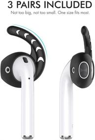 img 1 attached to AhaStyle 3 пары наушников для AirPods - силиконовые аксессуары для наушников Apple AirPods и EarPods (Черные)