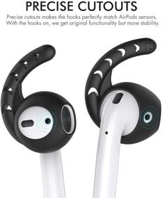 img 2 attached to AhaStyle 3 пары наушников для AirPods - силиконовые аксессуары для наушников Apple AirPods и EarPods (Черные)