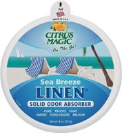 🍋 citrus magic on the go odor absorber: sea breeze linen air freshener - 8 oz, pack of 1 logo