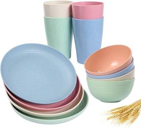 img 4 attached to 🍽️ Break-free Dining: Unbreakable Lightweight Reusable Dinnerware for Dishwasher