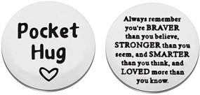 img 4 attached to 💖 Brave Heart Pocket Hug Token - Inspirational Long Distance Relationship Gift