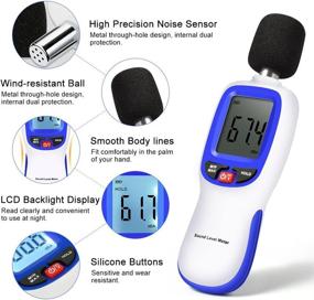 img 3 attached to 🔊 Ejoyous Portable Sound Level Meter, 30-130dB Backlight Measurement