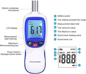 img 1 attached to 🔊 Ejoyous Portable Sound Level Meter, 30-130dB Backlight Measurement