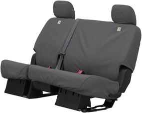 img 3 attached to 🚗 Carhartt SeatSaver Custom Seat Covers for Chevrolet Silverado & GMC Sierra – Grey, 2nd Row 60/40 Bench Seat Cover (SSC8429CAGY)