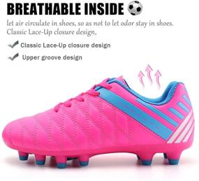 img 3 attached to Brooman Athletic Soccer Outdoor Football Girls' Shoes: Optimal Performance and Style