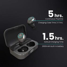 img 1 attached to Element Duo Wireless Earbuds with Wireless Charging Power Bank, IPX7 Waterproof, Built-in Mic, TWS Headphones, Rich Deep Bass, Sport Fit
