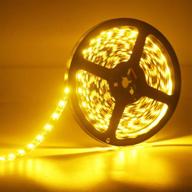 brighten up your spaces with everbright waterproof yellow led strip lights - 5m/16.4ft, flexible & easy to install, ideal for tv, cabinet, bedroom, party, stage, holiday, and garden decoration, includes 12v power supply логотип