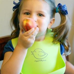 img 3 attached to 👶 Stain-Resistant Silicone Baby Bibs - Easy-Clean, Soft Waterproof Bibs for Comfort, Set of 2 Vibrant Colors