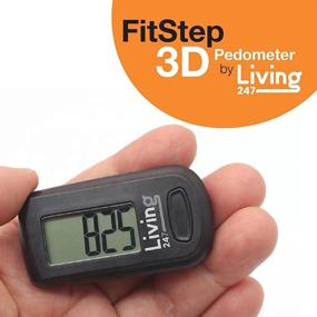 img 1 attached to 🏃 Living247 FitStep 3D Pedometer: One-Button Step Tracker for Seniors - Easy to Use Step Counter