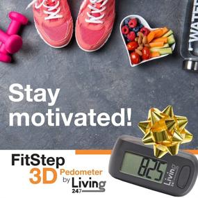 img 2 attached to 🏃 Living247 FitStep 3D Pedometer: One-Button Step Tracker for Seniors - Easy to Use Step Counter