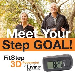 img 3 attached to 🏃 Living247 FitStep 3D Педометр: Счетчик шагов с функцией 3D для пожилых - Прост в использовании с одной кнопкой.