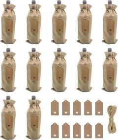 img 4 attached to Bags Reusable Drawstring Birthday Valentine Party Wine