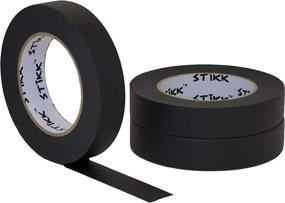 img 1 attached to 3 Pack of 1-inch x 60yd STIKK Black Painters Tape - 14 🖤 Day Easy Removal - Trim Edge Finishing Decorative Marking Masking Tape (0.94 IN 24MM)