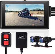 📷 vsysto fish eye camera motorcycle recording dash cam: dual 2 channels, front & rear 1080p sports action camera with gps/wifi, 150° wide angle lens, 3" ips screen logo