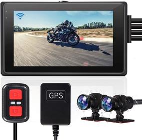 img 4 attached to 📷 VSYSTO Fish Eye Camera Motorcycle Recording Dash Cam: Dual 2 Channels, Front & Rear 1080P Sports Action Camera with GPS/WiFi, 150° Wide Angle Lens, 3" IPS Screen