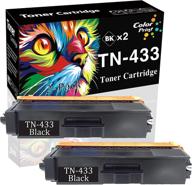 🖨️ colorprint 2-pack tn433bk compatible black toner cartridge for hl-l8260cdw l8360cdw l8610cdw dcp-l8410cdw mfc-l8690cdw mfc-l8900cdw printer logo