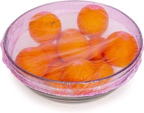 img 2 attached to 🍽️ 96 Colorful Elastic Food Storage Covers - Besti Set of Reusable Fitted Bowl Covers – Great Substitute for Foil and Plastic Wrap – Stretchy Translucent Plate Cover for Ultimate Convenience