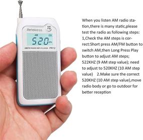 img 1 attached to 📻 Retekess PR12 Portable Pocket Radio AM FM: Ultimate Walking Companion - Small & Digital with Headphone Socket & Clear Display (White)